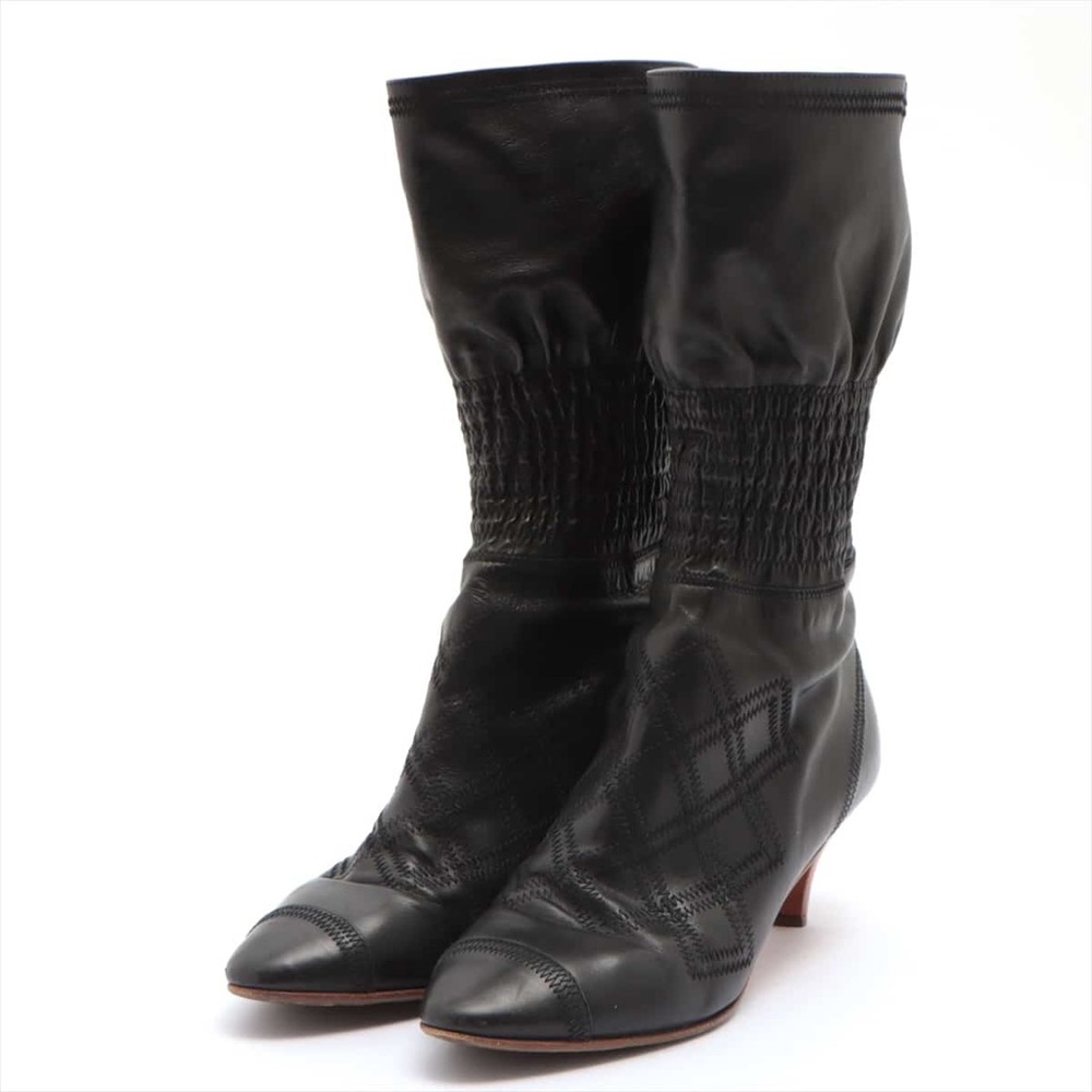 Chanel Quilted Leather Boots